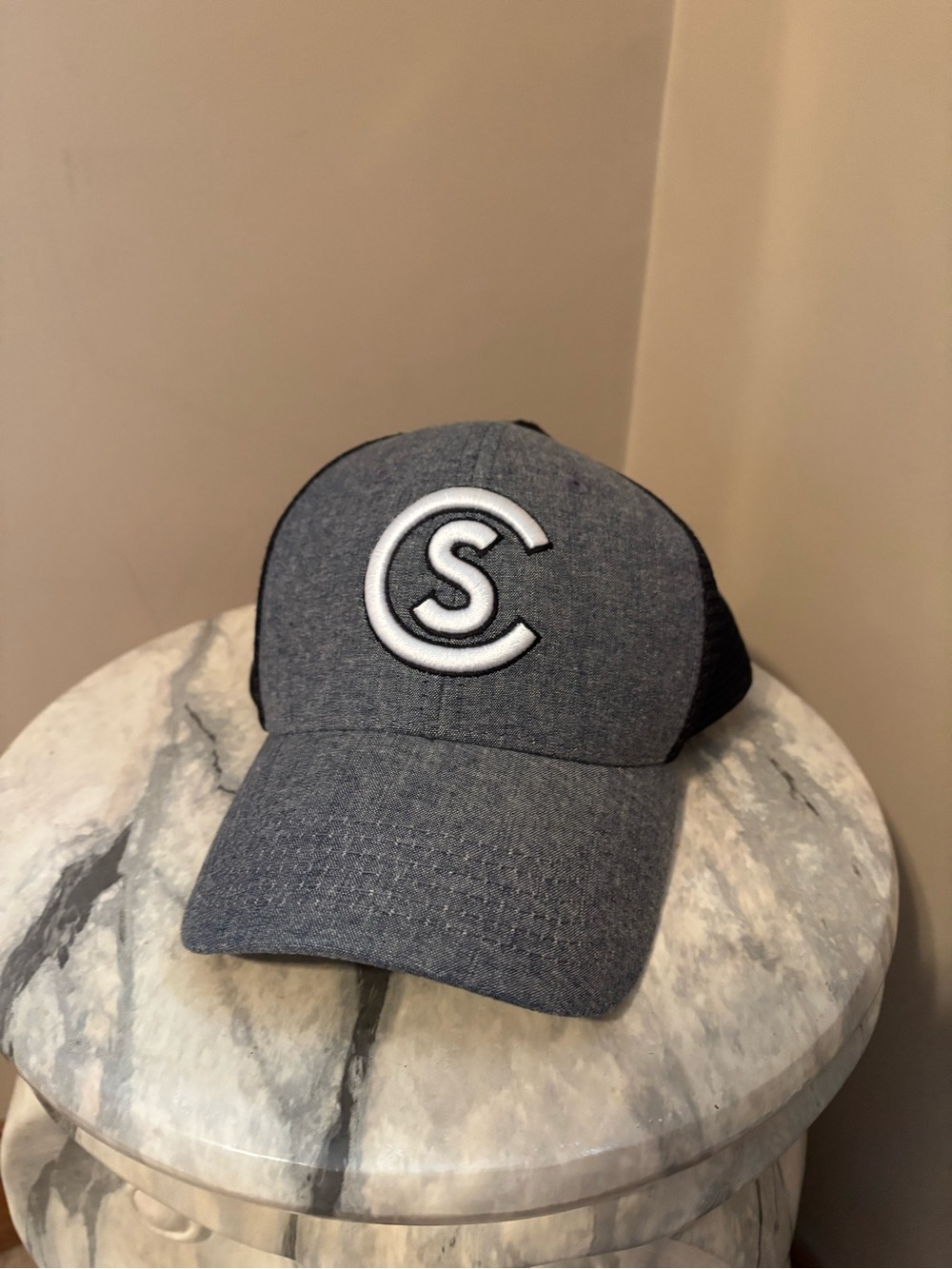 Cole Swindell Top of the World Black and Gray Trucker Hat White Embroidered Logo